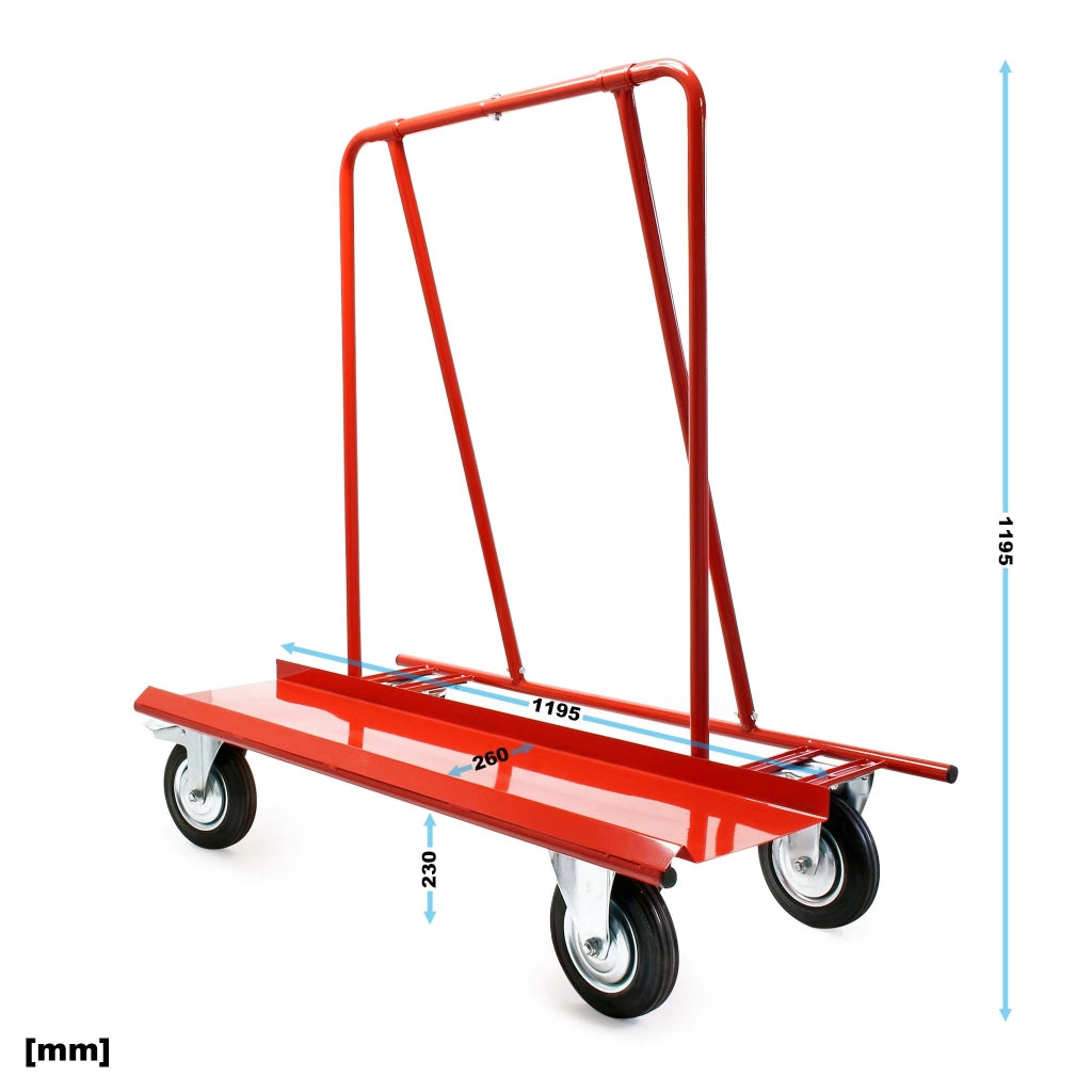Carrello porta pannelli fino a 800 kg Trasporto carichi, pannelli in cartongesso e legno Con 4 ruote