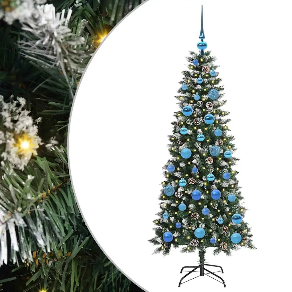 Albero di Natale artificiale con 150 LED Verde 150 cm