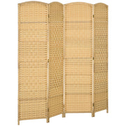 Paravento 4 Ante Legno Pieghevole ¨C zephmum ¨C 180x180 cm Legno Naturale