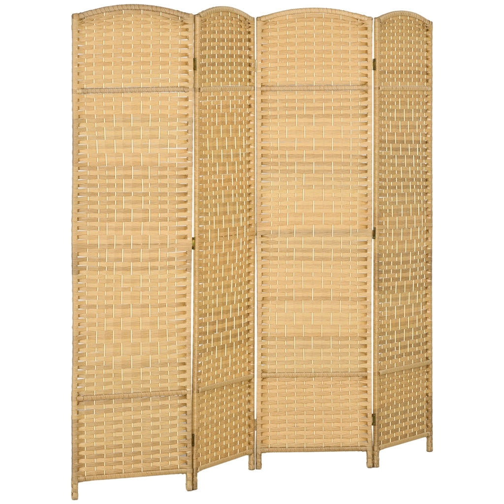 Paravento 4 Ante Legno Pieghevole ¨C zephmum ¨C 180x180 cm Legno Naturale