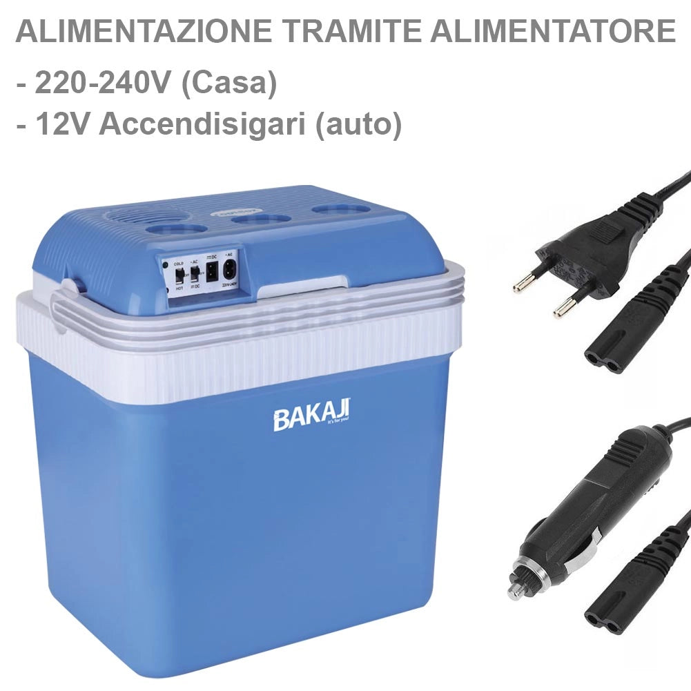 Frigorifero Elettrico 24lt 12v 220v Auto Camper Casa Portatile Funzione Caldo Freddo