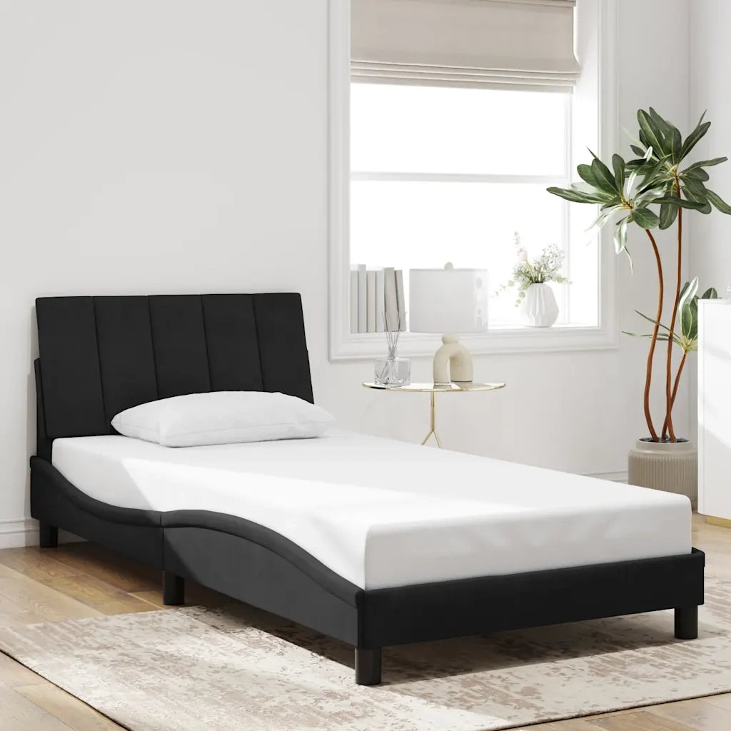 Giroletto senza Materasso Hanko Nero 100x200 cm in Velluto 3207833