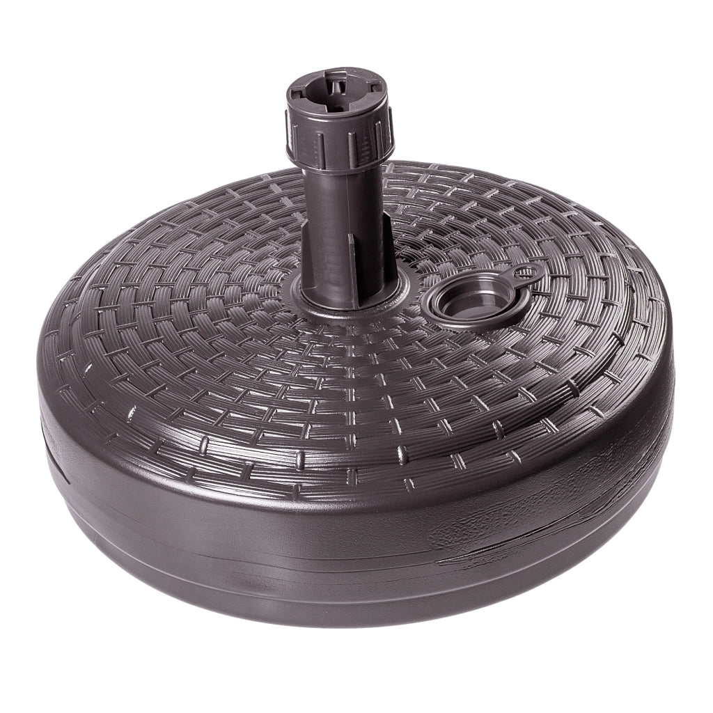 Base per ombrellone da giardino KADAX, rotonda, 39 cm, con peso, marrone