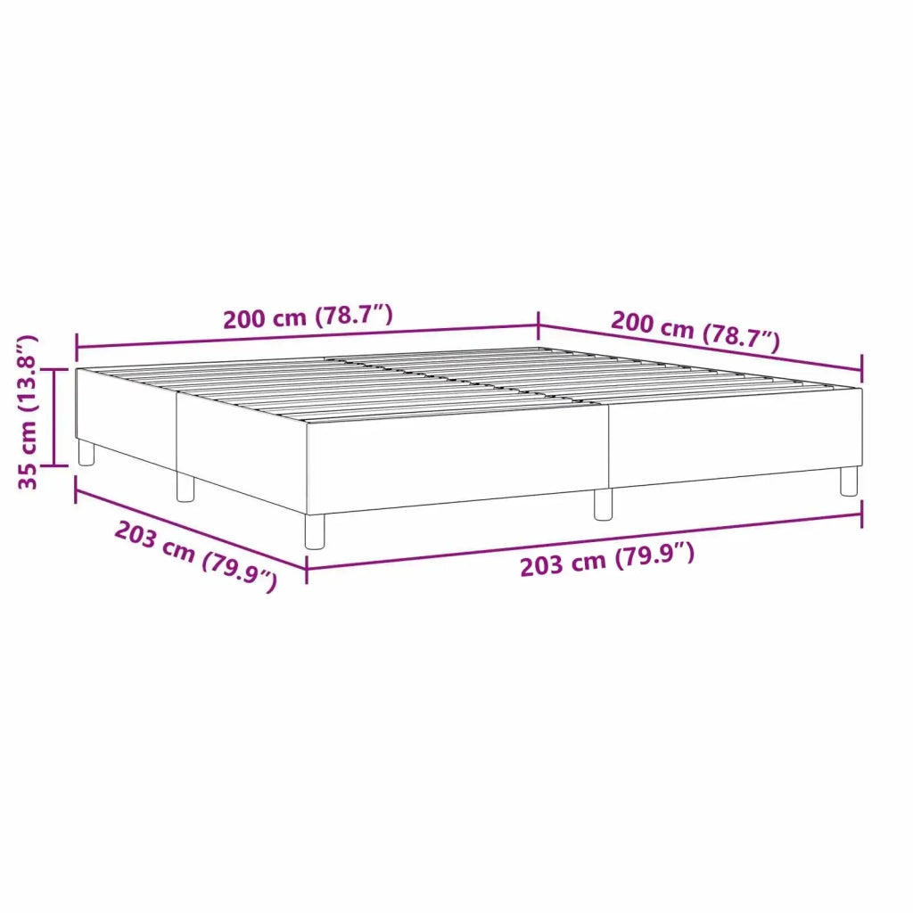 Struttura letto piattaforma-Giroletto-Rete del Letto Grigio chiaro 200 x 200 cm