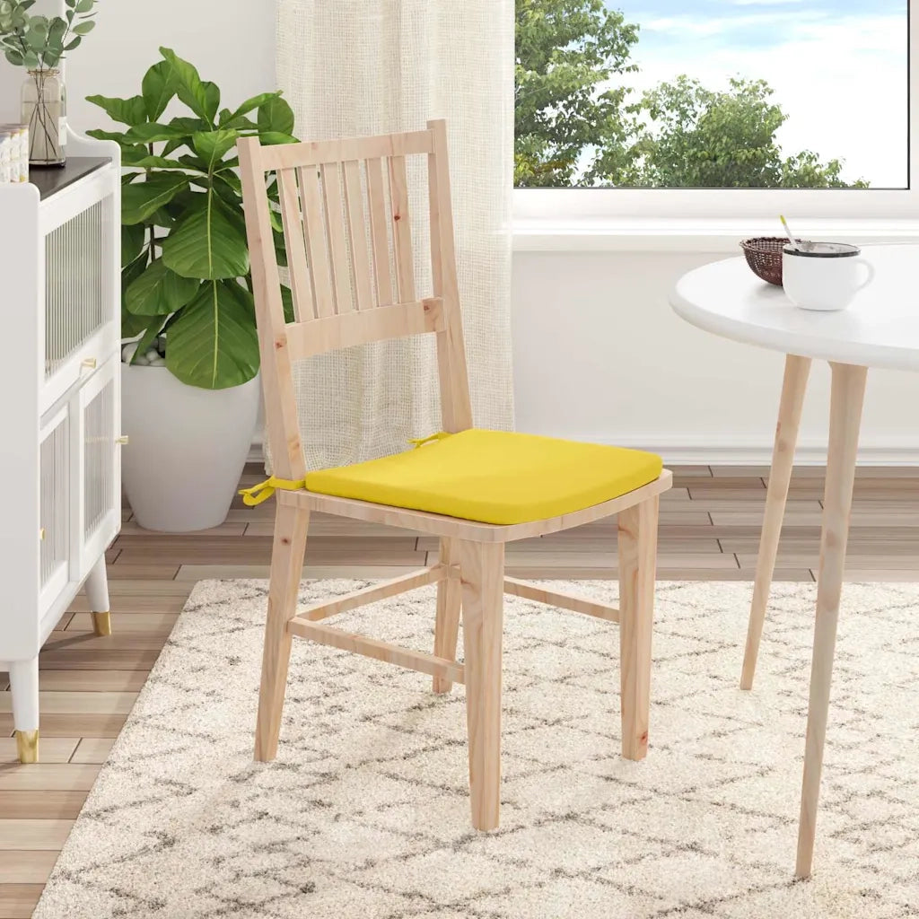 Cuscini per Seduta 4 pz | Cuscini per sedie Giallo Chiaro 40 x 40 x 3 cm Tessuto