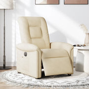 Poltrona Elettrica Reclinabile Crema in Tessuto 3303242