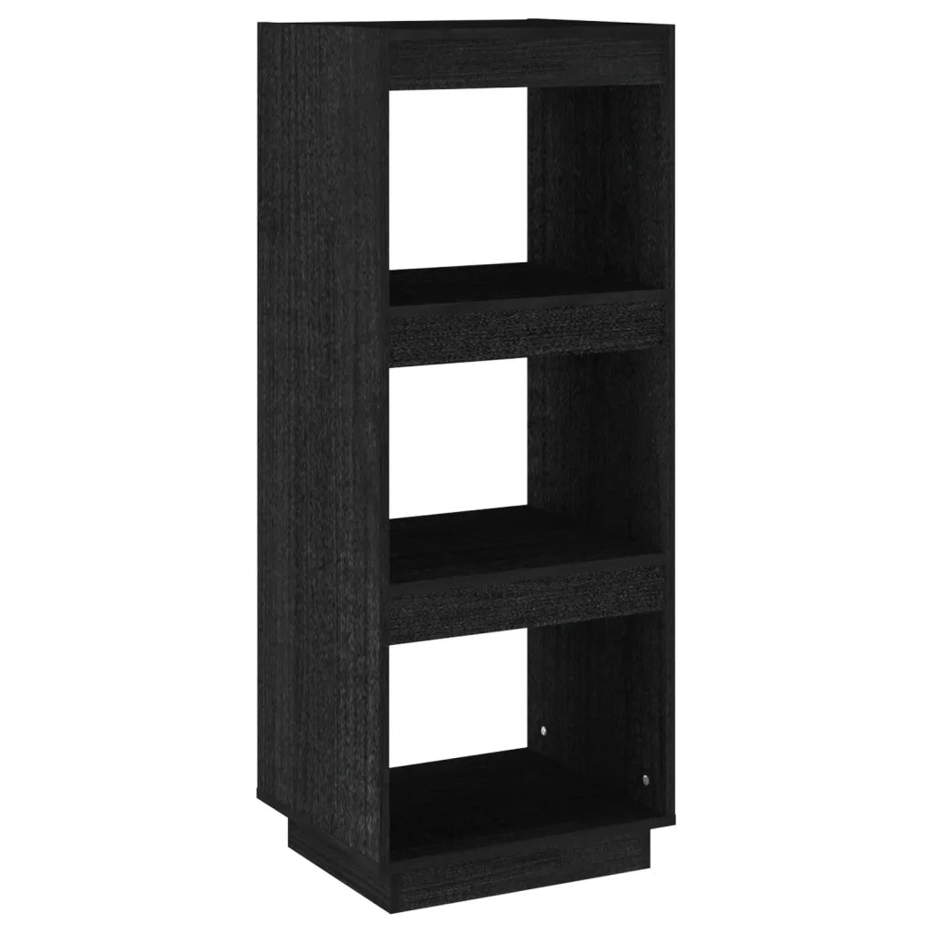 Libreria/Divisorio Nero 40x35x103 cm in Legno Massello di Pino cod mxl 25275