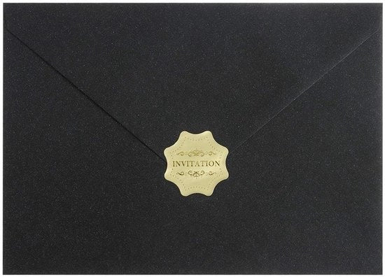 Pacchetto di Inviti in Pelle di Perla 5x7 Pollici con Sticker Afdichting per Stempel e Invito di Matrimonio in Pelle di Perla 50 pezzi