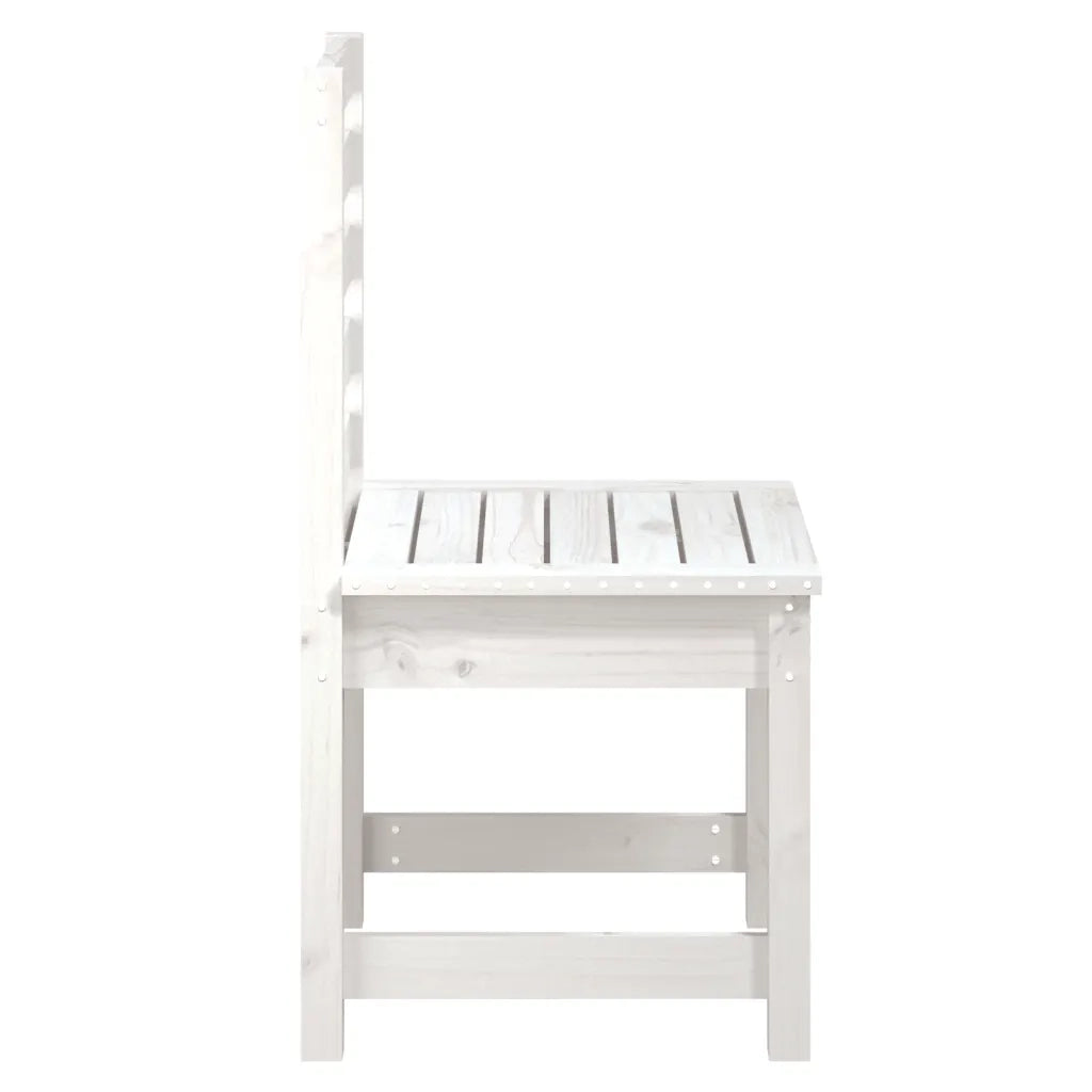 Sedie da Giardino 2 pz | Sedie da Esterno Bianche 50x48x91,5 Legno Massello di Pino