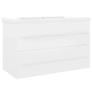 Mobile con Lavabo | Armadio Lavabo Integrato Bianco in Legno Multistrato