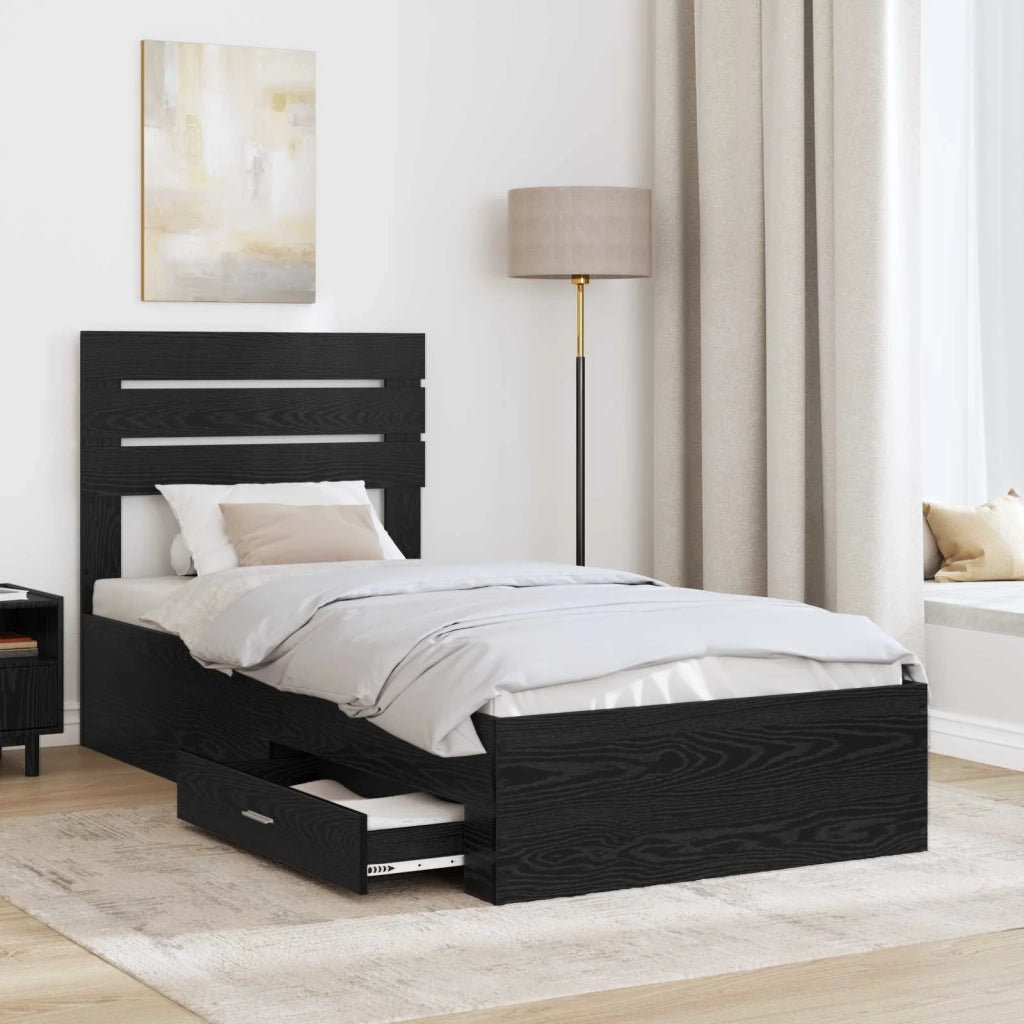 Struttura del letto con cassetto con testiera Legno multistrato 3411676