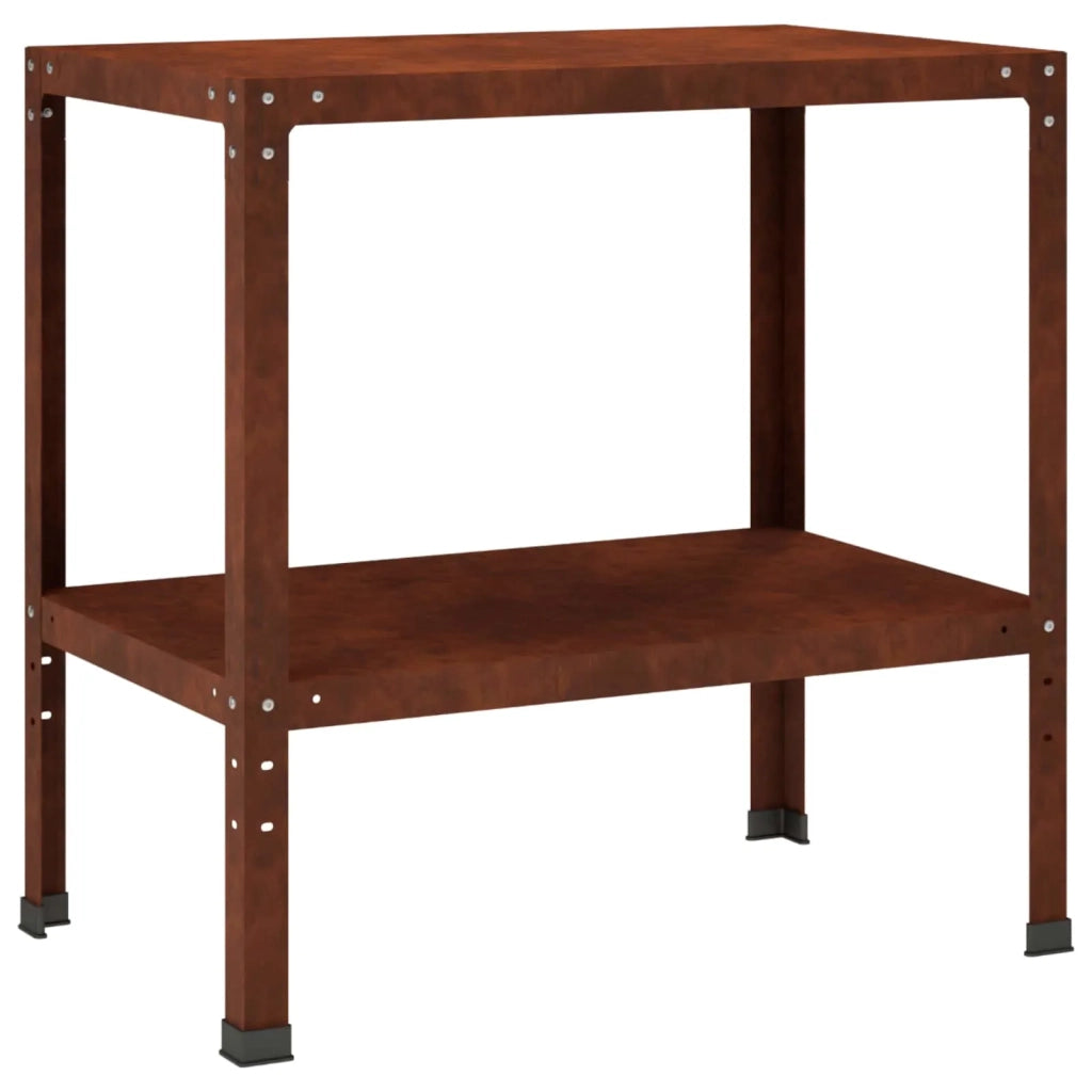 Tavolo da rinvaso 80 x 50 x 80 cm Acciaio Corten Ruggine 8014889