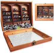 Scatola per Libri Miniaturo - Legno Solido - Riduzione Stress - Decorativa - Mindfulness - 196 Libri Ripiegabili - Supporto per Libri