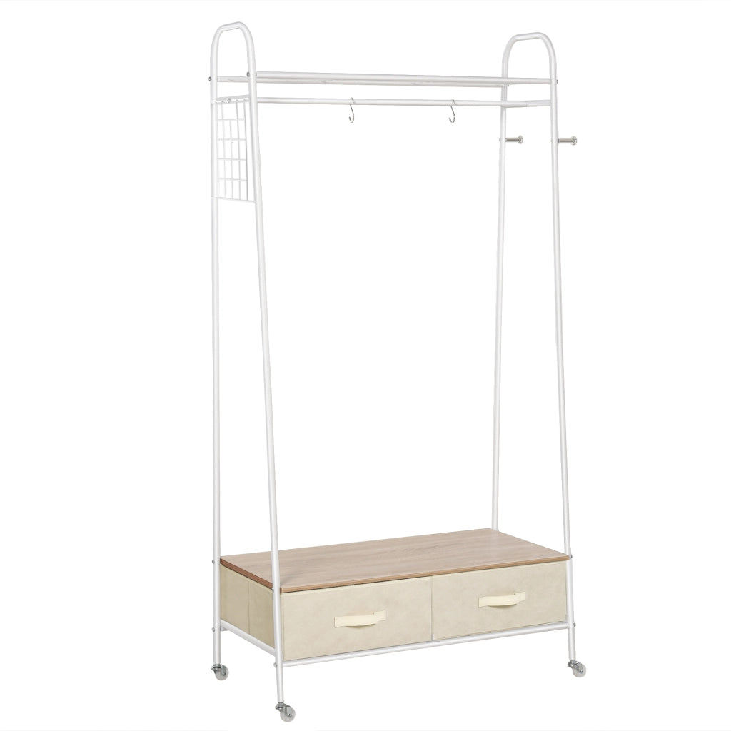 Armadio per Abbigliamento con Ante Scorrevoli e Ripiani ¨C zephmum ¨C 99x47x185 cm