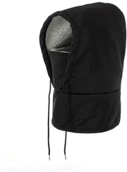 Capuchon impermeabile con imbottitura in piuma, guantiere invernale per uomo e donna, mantiene caldo testa e collo, nero