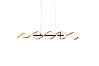 Lampada a Sospensione da Interno a LED in Alluminio Oro