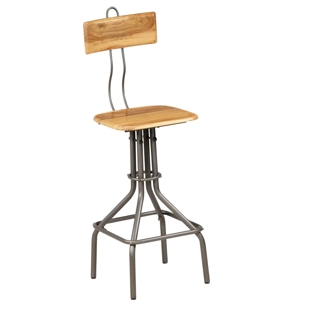 Sgabelli da BAr 2 pz in Teak Massello di Recupero cod mxl 73634