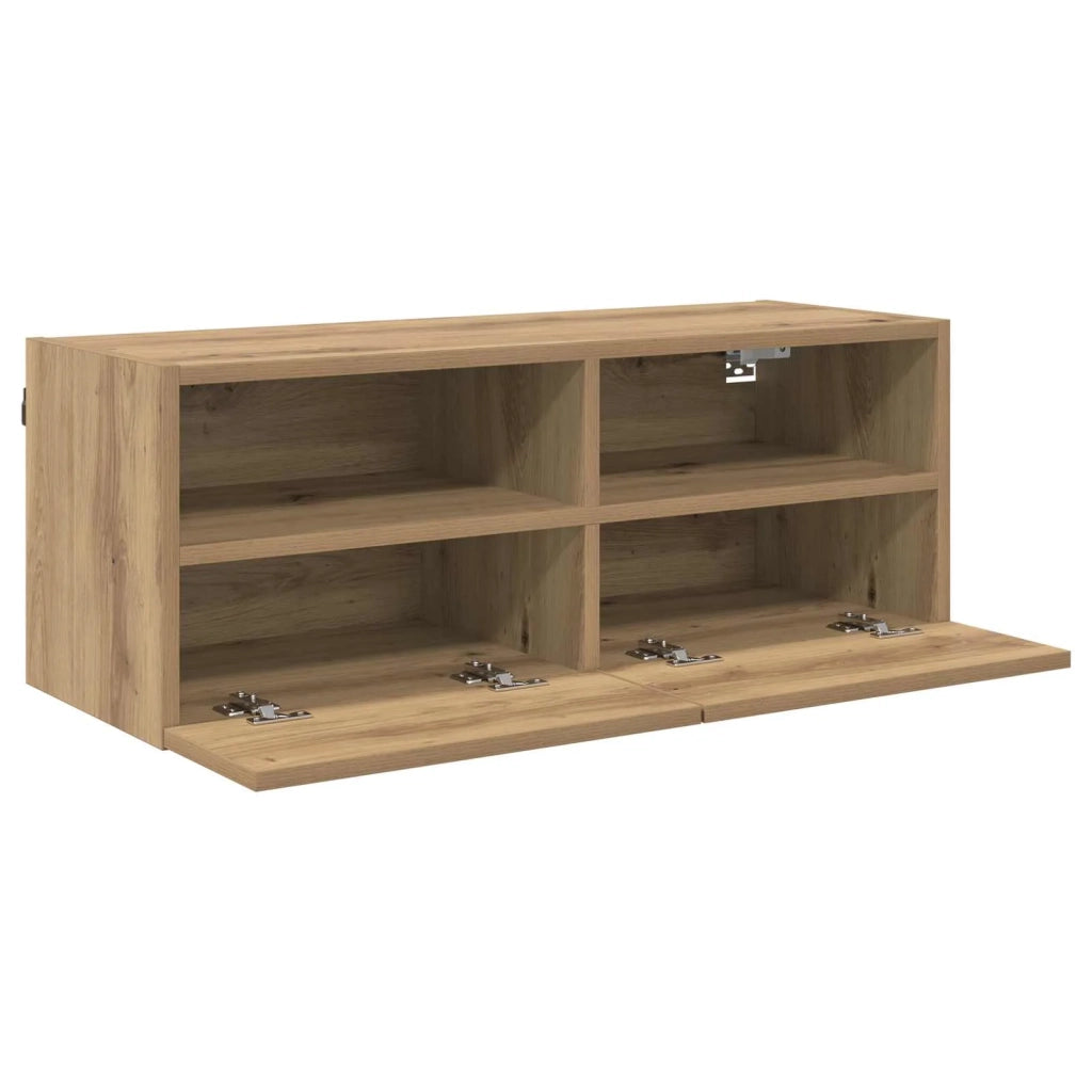 Mobile TV da parete Rovere artigianale 80 x 30 x 30 cm