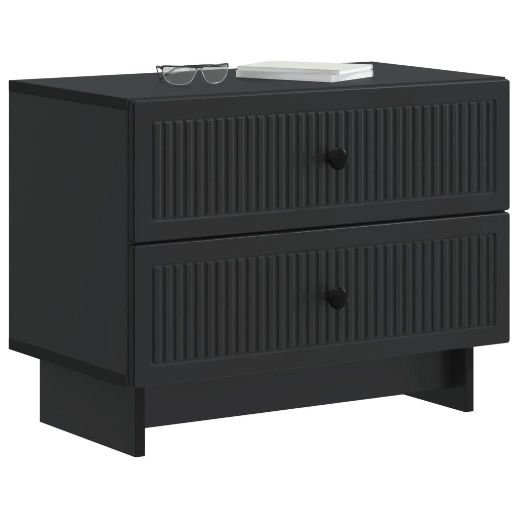 Armadio da Notte Nero 62 x 34,5 x 47,5 cm Legno ingegnerizzato 893856