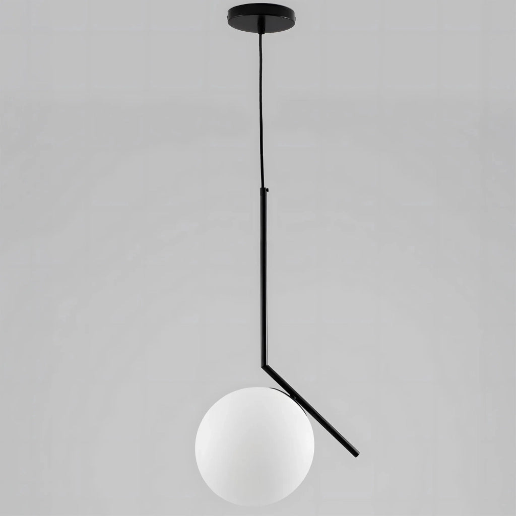 Lampada Da Soffitto Pensile Di Vetro Palla Oro Bianco Oro G107-1w Black White