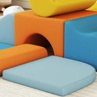 Set di 9 Blocchi in Schiuma per Bambini con Fodere in Velluto Lavabili, Multicolore