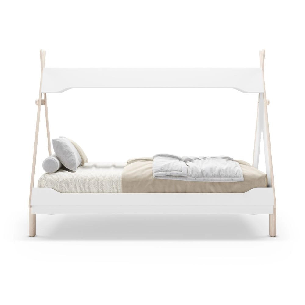 Letto a tenda singolo Nora bianco e pino 205,6x104,1x162,4 – Un rifugio da sogno per grandi avventure