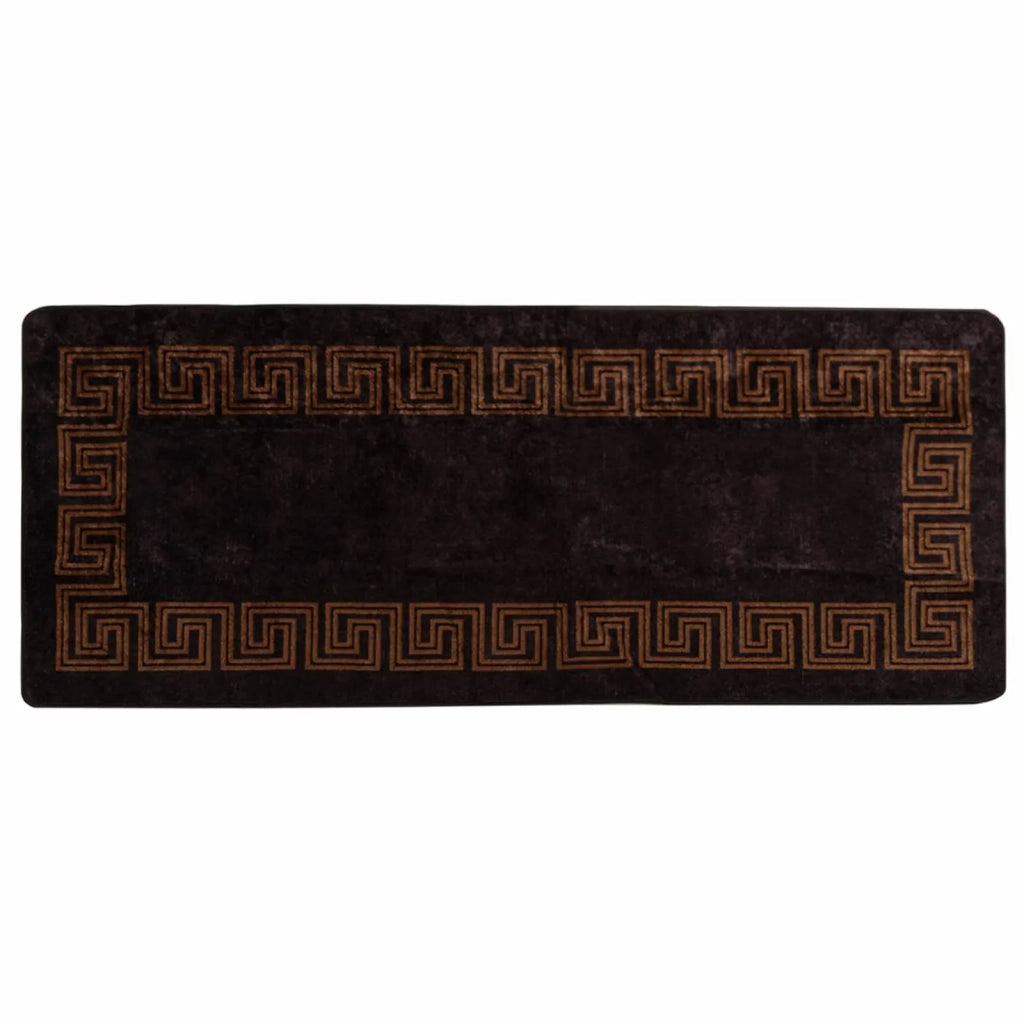 Runner Tappeto MARSA Nero 80 x 200 cm Poliestere e PVC