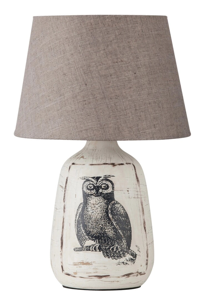 Lampada da tavolo gufo bianca E27 Dora 4373 Rabalux