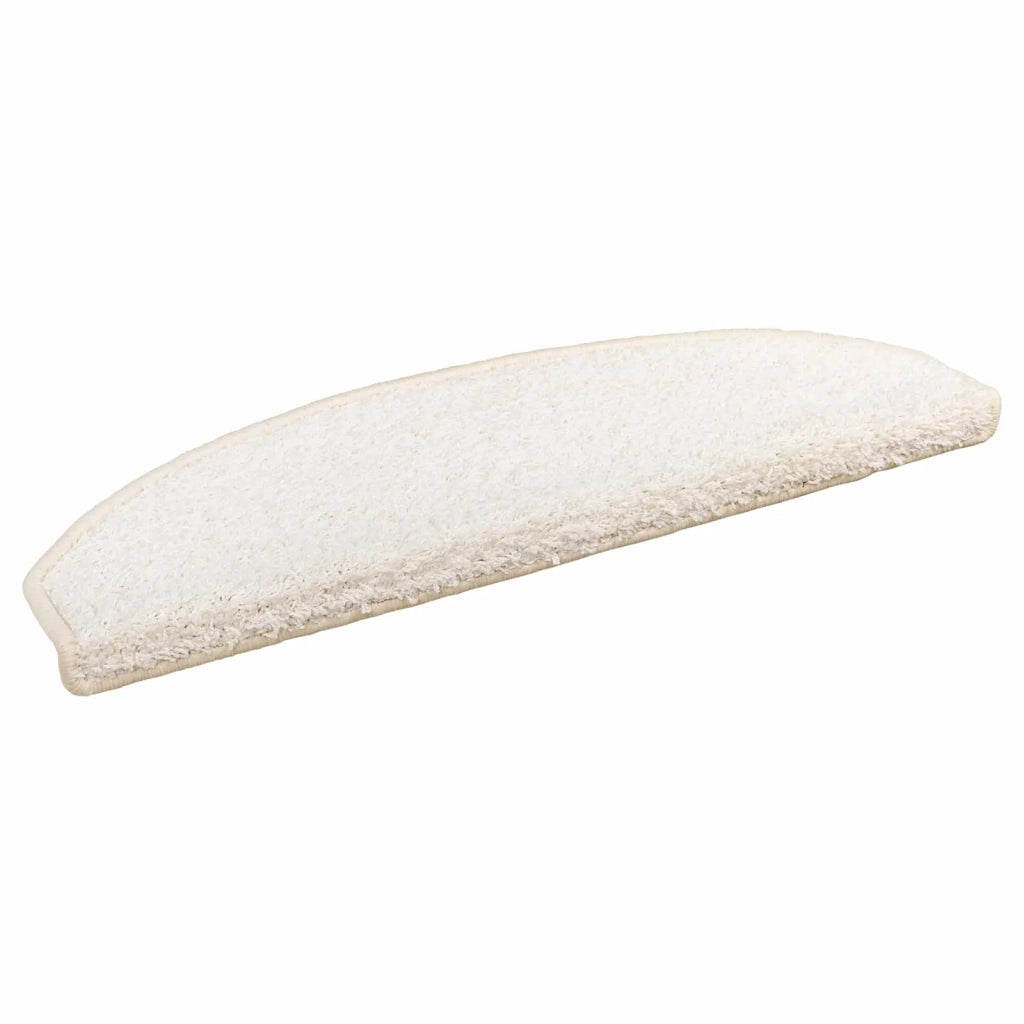 Tappetini per scale autoadesivi 15 pz 80 x 24,5 x 3,5 cm Bianco 42038657