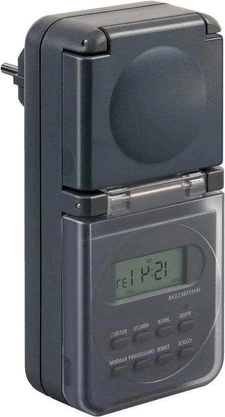 Timer Digitale IP44 con Sicurezza Antintrappola per Bambini e Fiammella Tedesca - 1506706