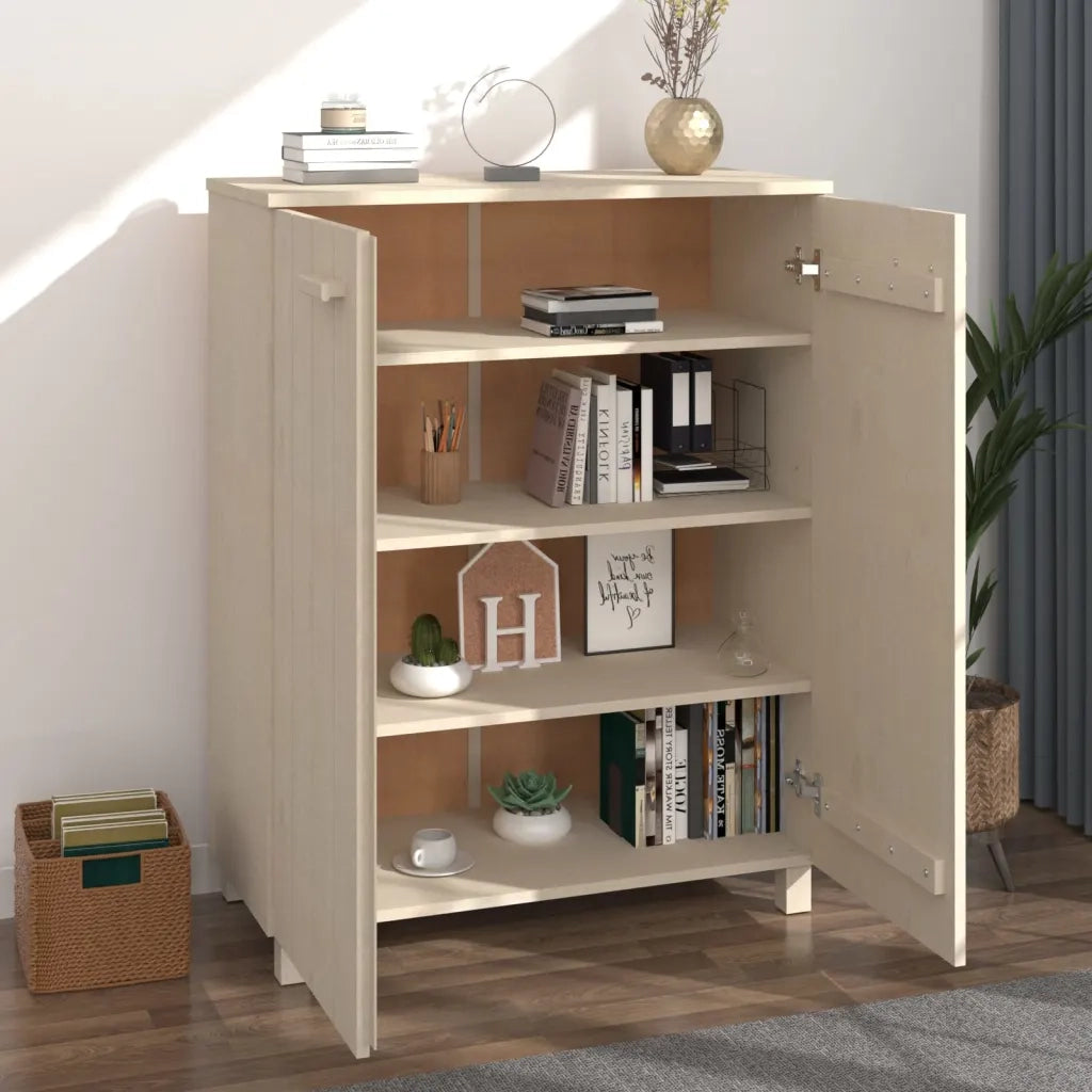 Scarpiera HAMAR ambra 85x40x108 cm in Legno Massello di Pino 340516