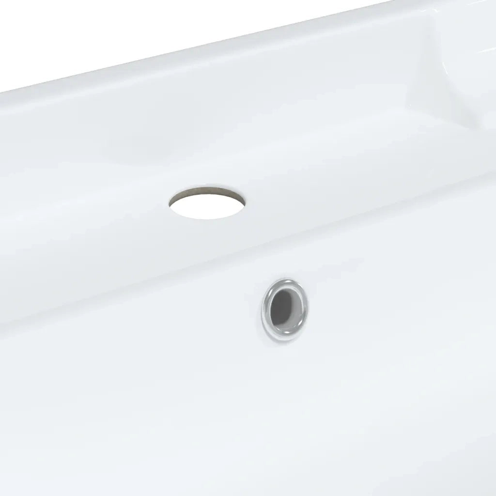 Lavandino da Bagno Bianco 71x48x23 cm Rettangolare in Ceramica