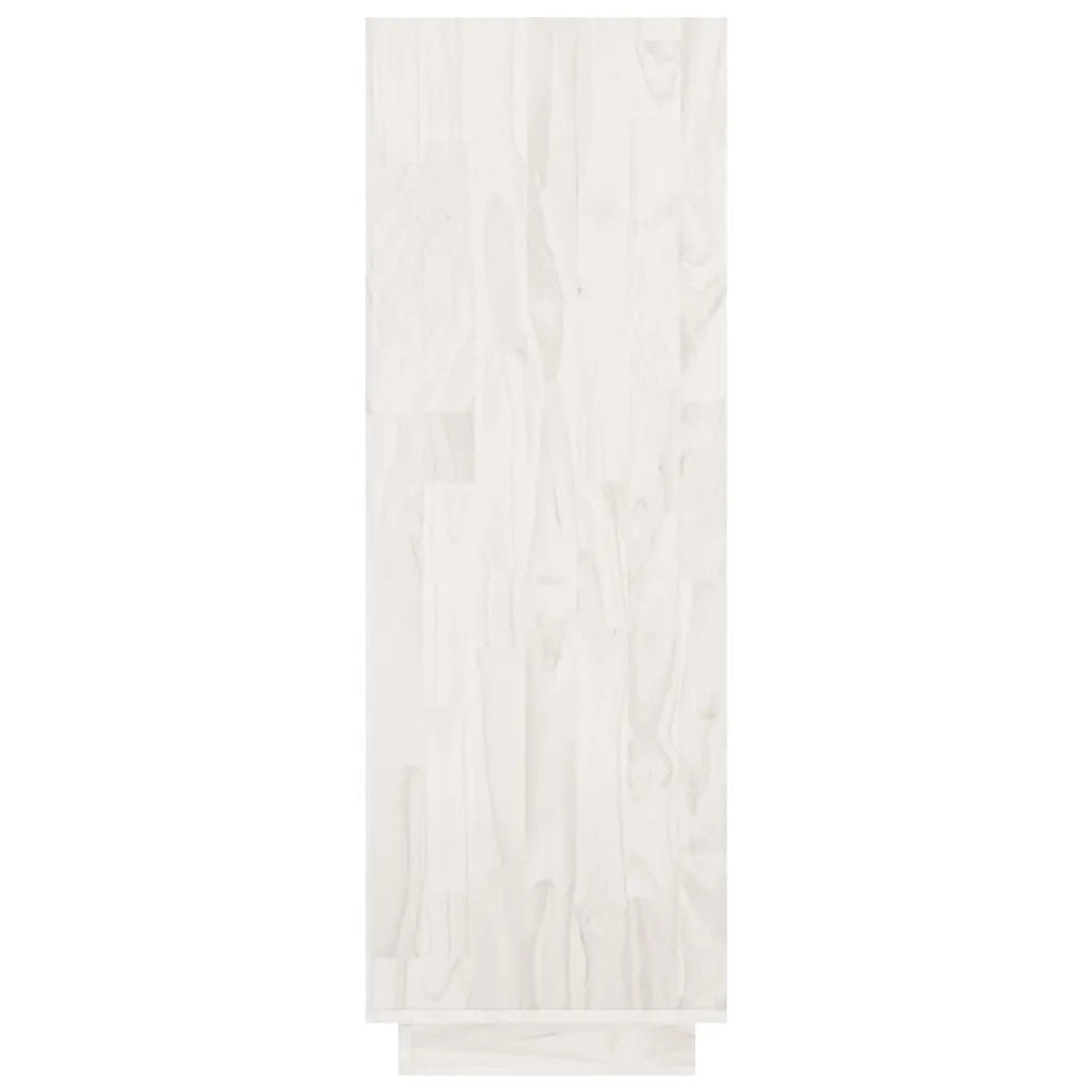 Divisorio-Paravento Bianco 80x35x103 cm Legno Massello di Pino
