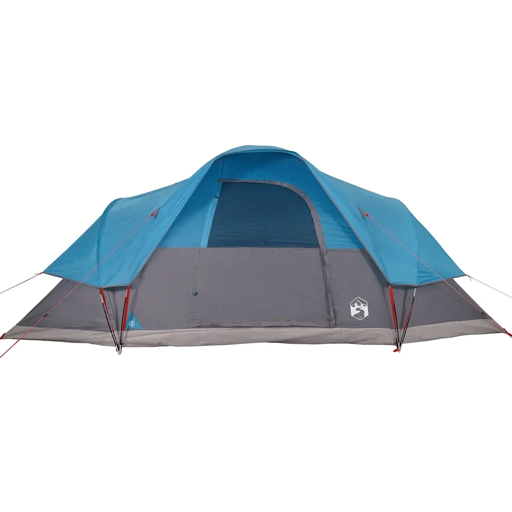 Tenda da Campeggio | Tenda Familiare a Cupola per 9 Persone Blu Impermeabile