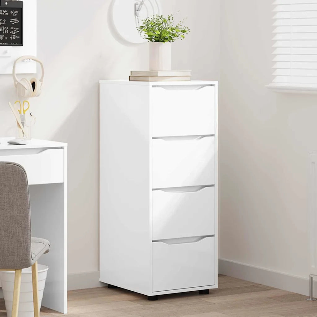 Armadio Bianco Lucido 40 x 48 x 105 cm Legno multistrato