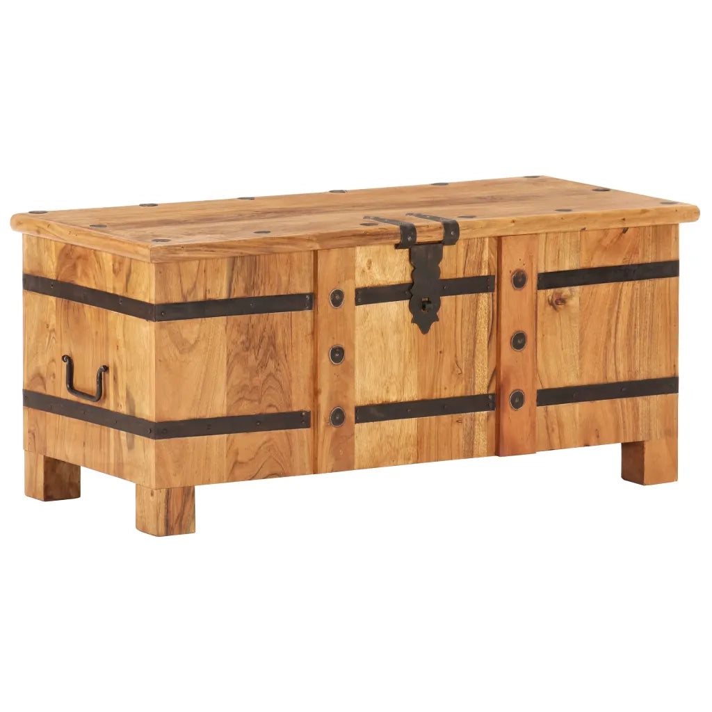 Baule 90x40x40 cm in Legno Massello di Acacia cod mxl 38278