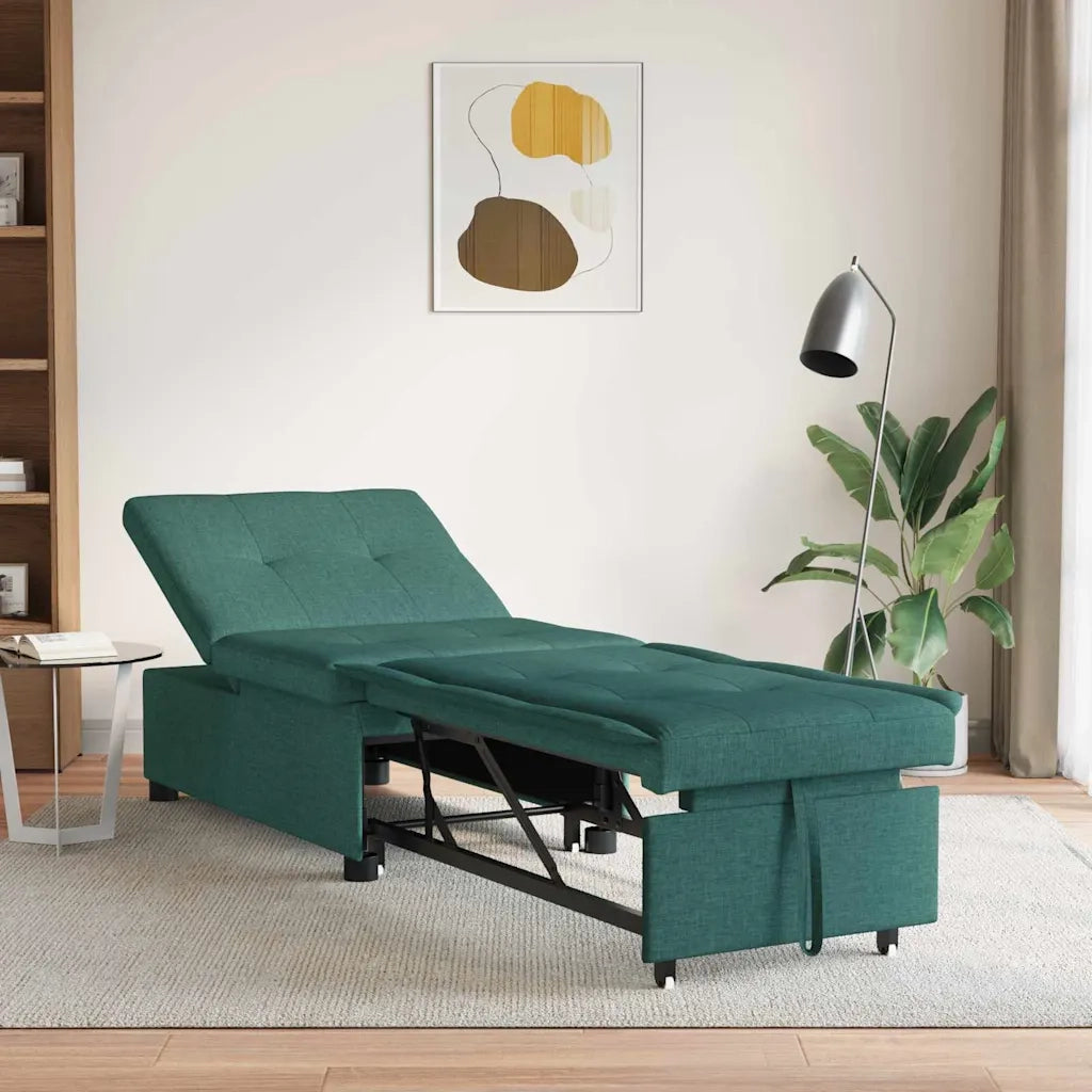 Divano letto-Sofa Letto-Daybed Verde Scuro 194 x 50 x 82 cm Legno compensato