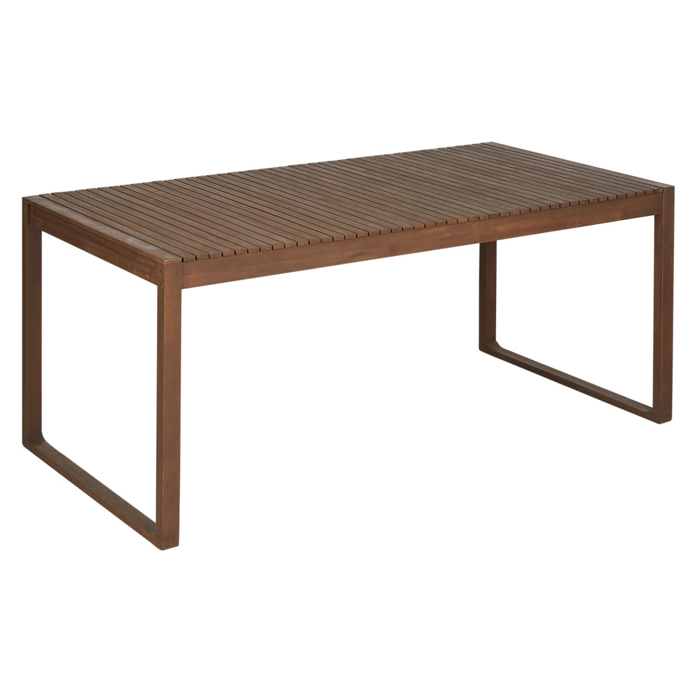 Set da pranzo da giardino 9 pezzi in legno di acacia chiaro 8 sedie con cuscini di seduta strisce blu navy e bianche