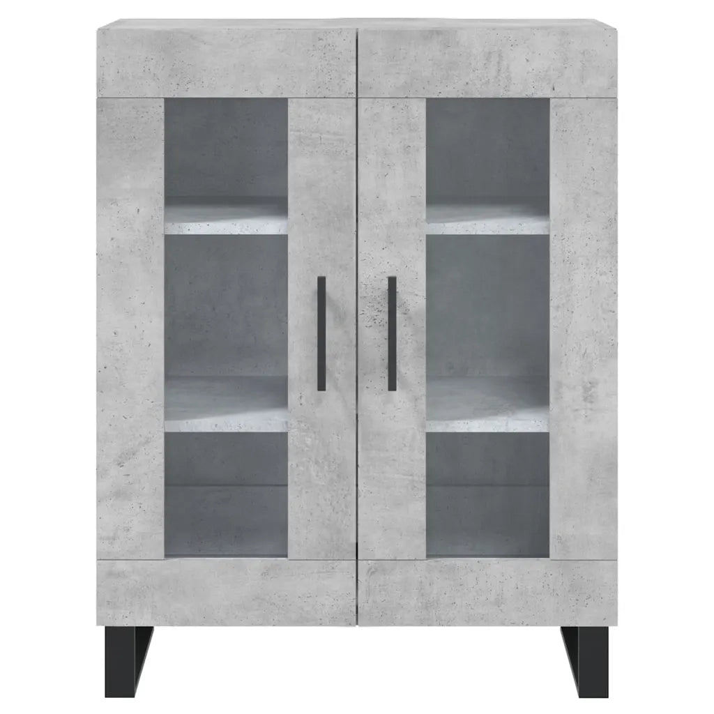 Credenza-Buffet-Armadio da cucina Grigio Cemento 69,5x34x180 cm in Legno Multistrato 576729