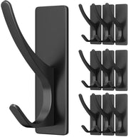 Hanger Autoadesivo - Applicatore di Hanger - Nero - Hanger per Capocassettiera - Ideale per Bad e Cucina - Adatto per Asciugamani, Giacche e Chiavi
