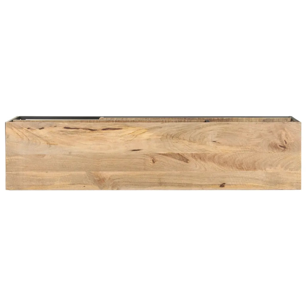 Mobile Porta TV 130x30x45 cm in Legno Massello di Mango Grezzo 321623