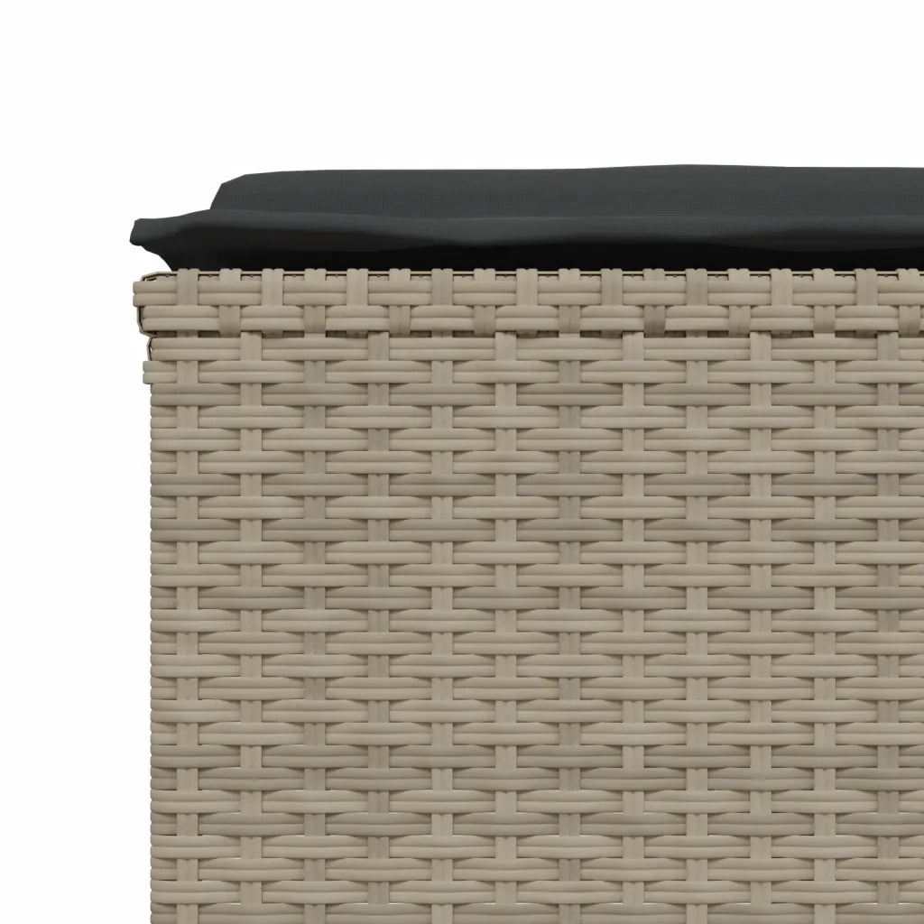 Set Divano da Giardino 5pz con Cuscini-Sofa da Giardino-Divanetto da esterno Grigio Chiaro Polyrattan 653360