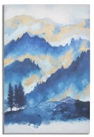 Stampa Dipinta Mountain Tree cm 80X3X120