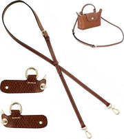 Mini cinturino per borse - Cinturino regolabile - Senza foro di allacciatura - Marrone - Accessorio elegante per borse