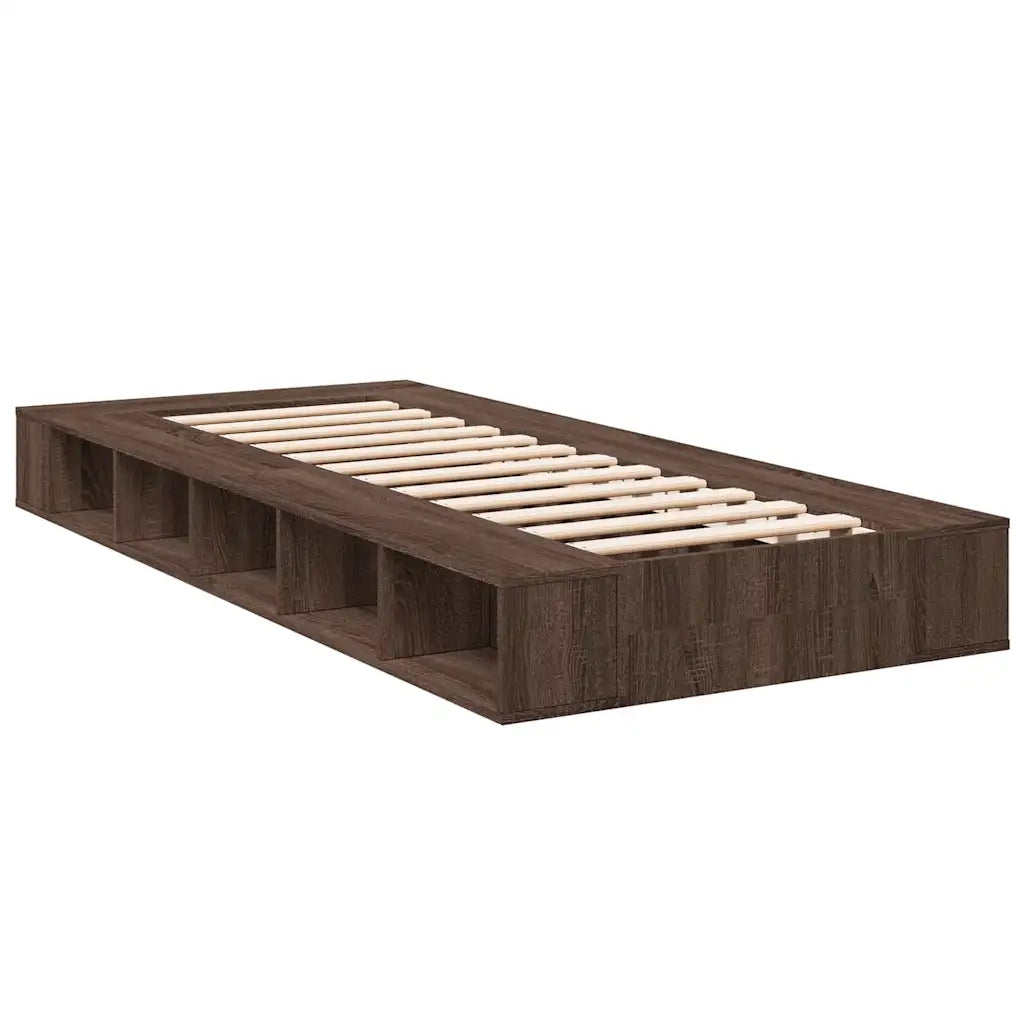 Giroletto-Struttura Letto Rovere Marrone 90x190 cm in Legno Multistrato 662662