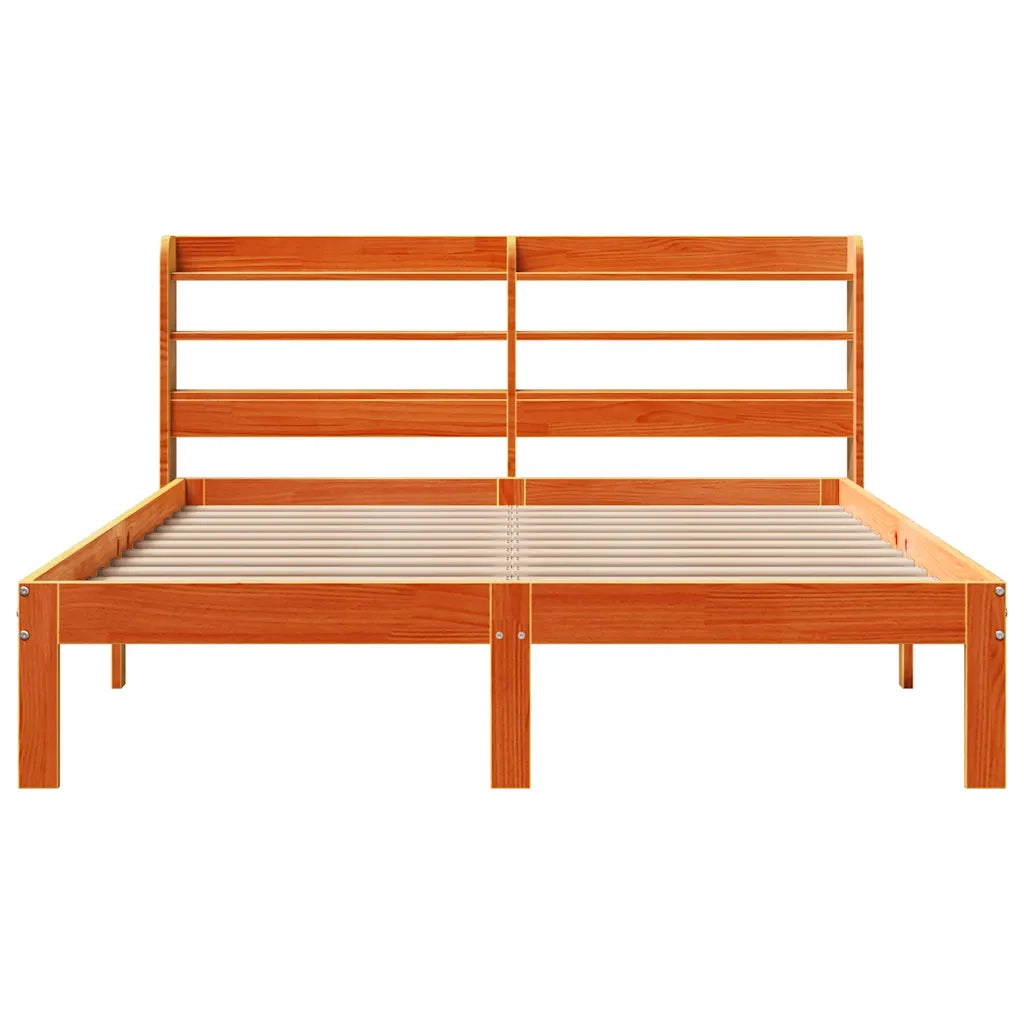 Giroletto senza Materasso Marrone Cera 140x200cm Massello Pino 3306806