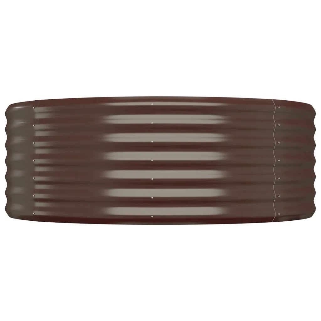 Letto Giardino Acciaio Zincato 322x100x36 cm Marrone 319000