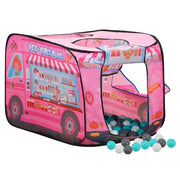 Tenda da Gioco per Bambini-Tenda Giocattolo Rosa con 250 Palline 70x112x70 cm 837686
