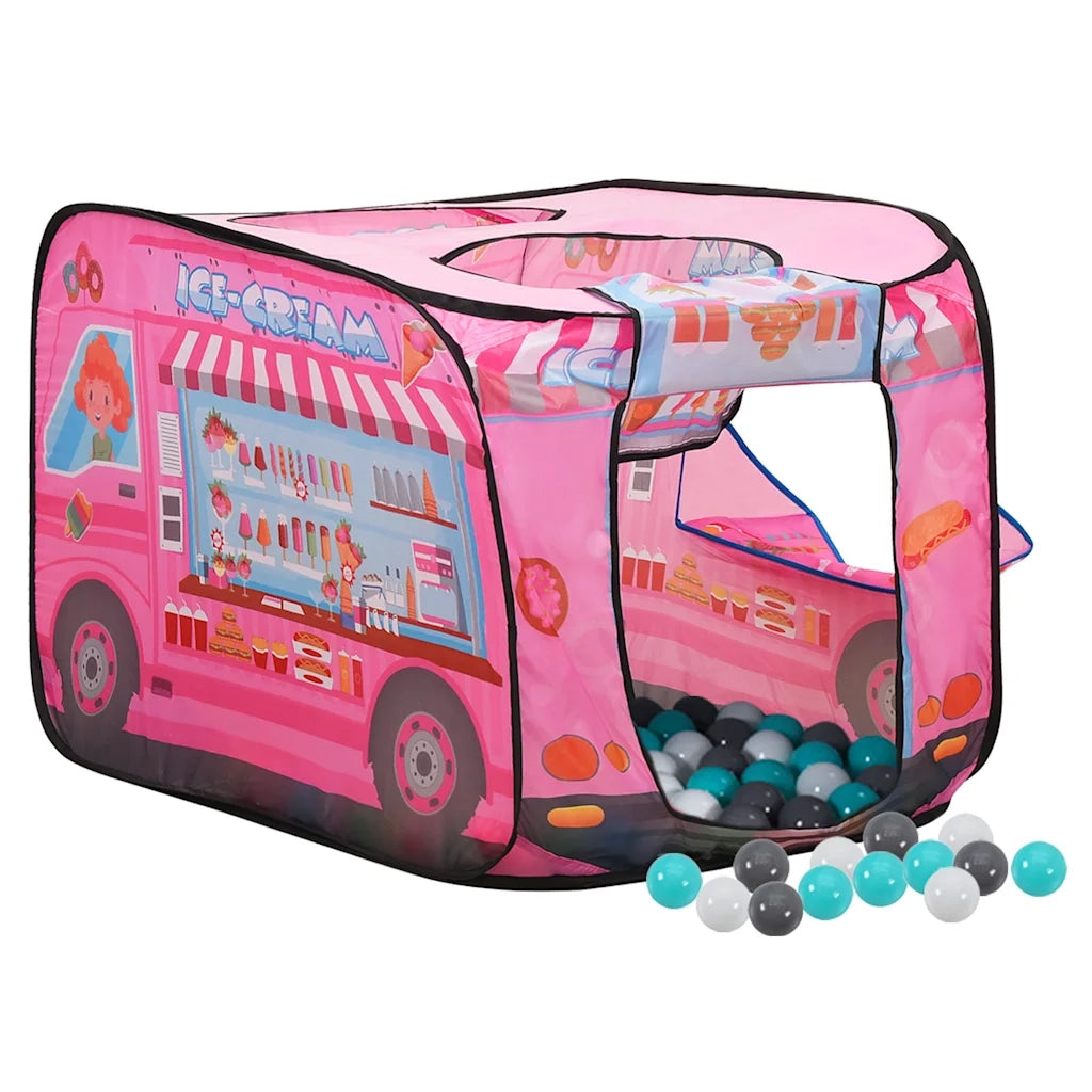 Tenda da Gioco per Bambini-Tenda Giocattolo Rosa con 250 Palline 70x112x70 cm 837686