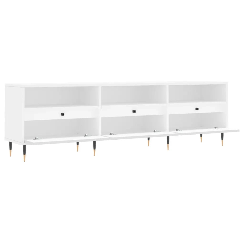 Mobile Porta TV Bianco 150x30x44,5 cm in Legno Multistrato 831260